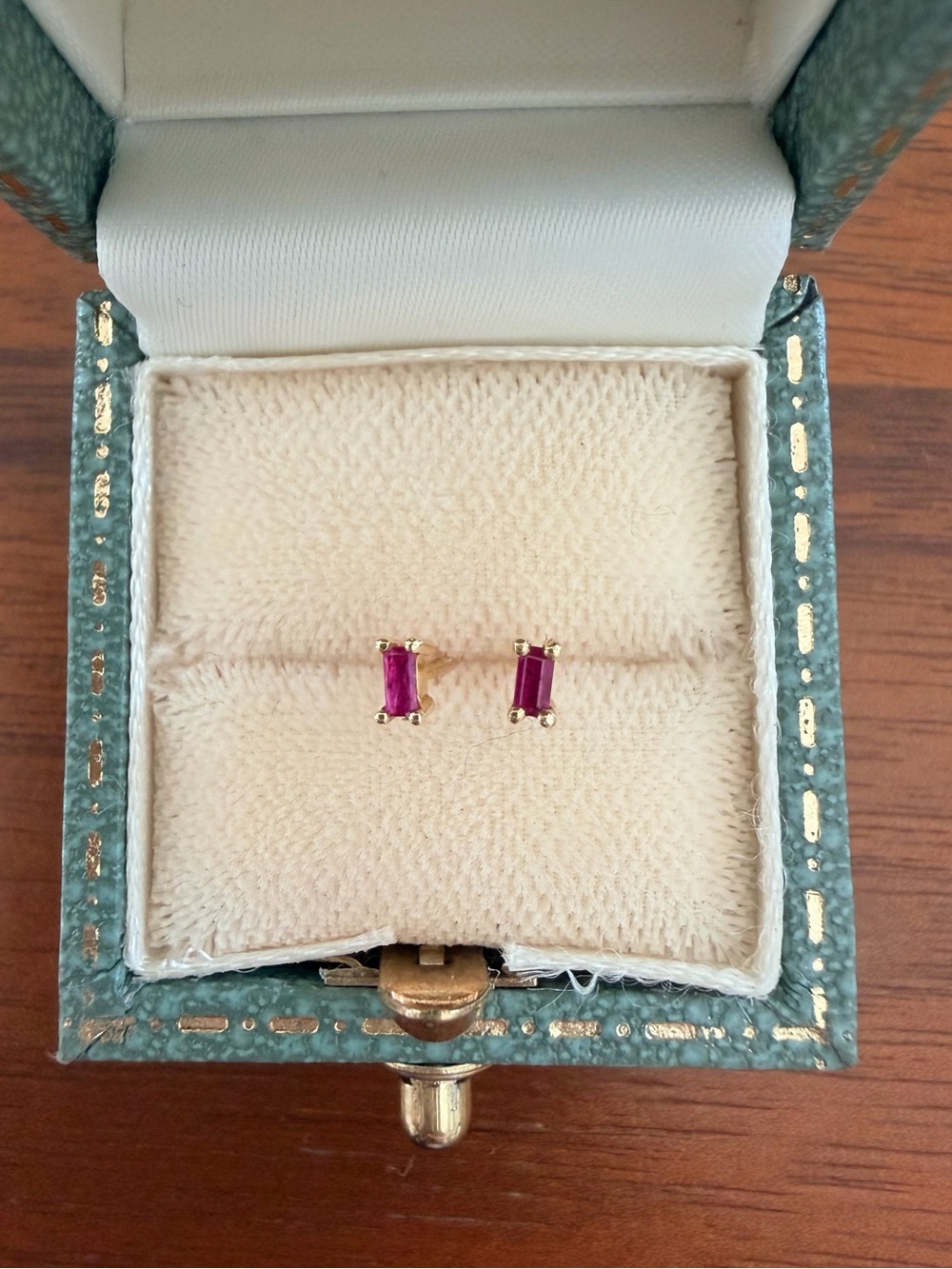 Jennie Kwon Ruby Baguette Stud Earrings (pair) - Picture 3 of 4